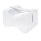 Coussin ergonomique entre les genoux Maison Reposéa, mousse haute densité, housse alvéolée blanche avec sangle tressée